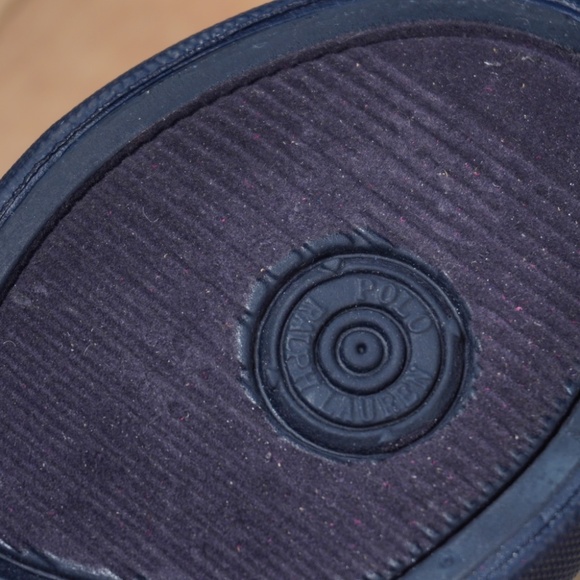 Polo Ralph Lauren Bryn Fisherman II Cream Navy Toddler Size 9 Canvas Brand New - Picture 9 of 12